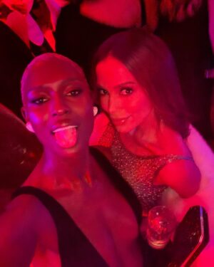 Jodie Turner-Smith Instagram - moisturised . blessed . highly favoured . 
🖤🍫🍯🤎

this gown has made its way to the top of my list as my favourite i have ever worn!!! thank you @sabatods and the entire team over @gucci for making me feel so sexy and so SUPPORTED. i love you guys forever!!!! 

thank you to my love @charlottetilbury for sending  @kelechisart to touch my face and give me the most incredible @charlottetilburyskincare chocolate beat!!!!!!!! 

my angel @marcialuvlocks, the hair was everything and so are you!!! 

& of course, to my boys @waymanandmicah LET’S NEVER STOP ❤️‍🔥❤️‍🔥❤️‍🔥🥹🥹🥹

full of gratitude for this life and for the opportunity to be in rooms like this and have experiences like these. 
in case you couldn’t tell— i am having so much fun!!! 
#HappyToBeHere