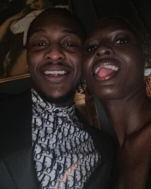 Jodie Turner-Smith Instagram - moisturised . blessed . highly favoured . 
🖤🍫🍯🤎

this gown has made its way to the top of my list as my favourite i have ever worn!!! thank you @sabatods and the entire team over @gucci for making me feel so sexy and so SUPPORTED. i love you guys forever!!!! 

thank you to my love @charlottetilbury for sending  @kelechisart to touch my face and give me the most incredible @charlottetilburyskincare chocolate beat!!!!!!!! 

my angel @marcialuvlocks, the hair was everything and so are you!!! 

& of course, to my boys @waymanandmicah LET’S NEVER STOP ❤️‍🔥❤️‍🔥❤️‍🔥🥹🥹🥹

full of gratitude for this life and for the opportunity to be in rooms like this and have experiences like these. 
in case you couldn’t tell— i am having so much fun!!! 
#HappyToBeHere