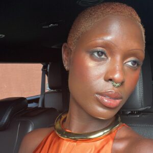 Jodie Turner-Smith Instagram - was such a pleasure to pop over to @genesishousenyc to support the launch of the first-ever CFDA | Genesis House: AAPI Design   Innovation Grant! i am proud to use my platform to champion diverse voices and emerging talent. looking forward to what comes next. thank you @cfda @genesishousenyc ✨🧡🧡🧡✨ (also, shout-out to incredible executive chef losa yi (@chef_loza_e) for the delicious, thoughtfully prepared korean deliciousness that i stuffed my face with all night long 😻… slide for a look at all the food and slide all the way to the end for a look at my unfiltered/unedited/not so damn shiny as i was by the time i arrived at the event glam 💋) #genesishouse #CFDAgenesis