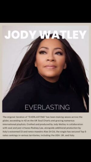 Jody Watley Instagram - The original iteration of “EVERLASTING” is making waves across the globe, ascending to #2 on the UK Soul Charts and gracing numerous international playlists. Crafted and produced by Jody Watley in collaboration with soul and jazz virtuoso Rodney Lee, alongside additional production by Italy’s esteemed DJ and remix maestro Alex Di Ciò @jus_groove the single has secured Top 5 sales rankings in various territories, including the USA, UK and Italy. 
Jody Watley, a perennial figure in the music industry, continues to captivate audiences with her latest dance release, “EVERLASTING” The Remixes, which surged to the remarkable #2 position on the iTunes Top Dance Albums Chart. This accomplishment serves as another jewel in the crown of the Grammy-winning singer/songwriter’s illustrious career.

Despite Jody’s extensive track record of contemporary dance hits on Billboard’s Hot Dance Club Play Charts spanning multiple decades, this marks her premier Top 2 placement on the USA iTunes Dance Album Chart since her lauded “Midnight Lounge” album clinched the #1 spot in the Top Dance/Electronica Albums category back in 2003.

Celebrity News | May 07, 2024 #jodywatley #music #everlasting #rnb #dancemusic #newmusic2024