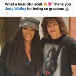Jody Watley Instagram – About last night @sycuan_casinoresort  love these impromptu moments! Fantastic concert and Saturday night experience! 

Scenario:: In the elevator with security after the show at Sycuan escorting me back to my suite and Lianna  and her husband get on midway up thinking it was going down – they step on .. she’s smiling.. her husband is smiling .. 

I say “nice t-shirt” 😘 – she smiles and says “Jody Watley, I love you, loved the concert and was hoping I could meet you – I smile and say “Here I am! 

The universe is always listening!” She asked for a hug 🤗- I oblige of course🤗❤️

.. then stepping off on my floor she politely asked for a photo to which I replied “Of course!” 
This is the photo and moment-though her husband was nervous and struggled with pass code and front view😫 “Oh wait that’s me..” lol He got it right in the end 😘
❤️😁😁📲

#music #love #appreciation #gratitude #jodywatley