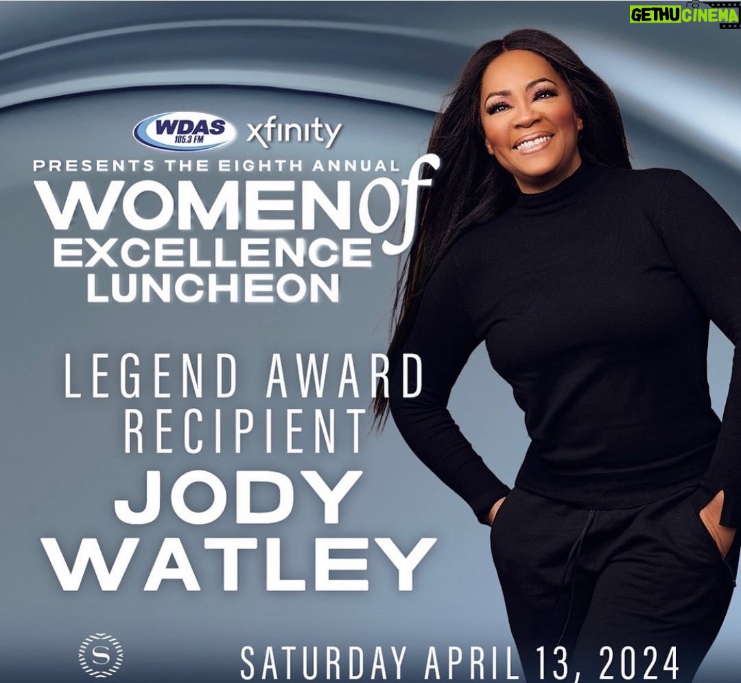Jody Watley - 3 Likes - I’ll see you in Philadelphia next Saturday, April 13. Very excited to receive the Legend Award at @wdasfm @wdaspatty Women Of Excellence Luncheon! The event is Sold Out! #JodyWatley #gratitude #everlasting