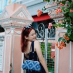 Joey Leong Instagram - strolling in town in my baggy denim jumpsuit ♡ the weather wasn’t the best but my companions were! guess where’s this?