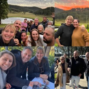 Johanna Griggs Instagram - And what did @toddyhuggins 50th Birthday weekend include - well….. total chaos, madness and endless laughs with this beautiful bunch. In amongst tennis and board games, fire pits and s’mores, incredible food and endless entertainment - we also enjoyed the world’s most fabulous wine tour to @bonvillaestate @vampbylisamcguiganwines @krinklewood and the most ridiculously decadent and delicious lunch at @mountbrokewines all organised by @grapeexperiencetours (thank you Mel, Scotty and Ronnie for a wonderful day) Todd hasn’t stopped smiling for days. Thank you to our divine sons @sweeetsy and @joesweet for organising. We couldn’t be prouder of you boys and how special the past few days have been. ❤️❤️❤️ @toddyhuggins @jacintaharriison @hoban_david @natty.lett @anita.conte4 @starry.83 @kbolt79 @pamelamoore3 @john_cimino4 @anna_cimino8 @woowoo_and_acacia @rosietrindall @stephentrindall @dph474 @mrsgh35 @lisasoames_makeup @keithsoames @jimwilsonmedia @chrisbath @bhgaus