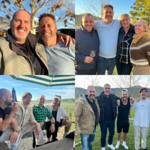 Johanna Griggs Instagram - And what did @toddyhuggins 50th Birthday weekend include - well….. total chaos, madness and endless laughs with this beautiful bunch. In amongst tennis and board games, fire pits and s’mores, incredible food and endless entertainment - we also enjoyed the world’s most fabulous wine tour to @bonvillaestate @vampbylisamcguiganwines @krinklewood and the most ridiculously decadent and delicious lunch at @mountbrokewines all organised by @grapeexperiencetours (thank you Mel, Scotty and Ronnie for a wonderful day) Todd hasn’t stopped smiling for days. Thank you to our divine sons @sweeetsy and @joesweet for organising. We couldn’t be prouder of you boys and how special the past few days have been. ❤️❤️❤️ @toddyhuggins @jacintaharriison @hoban_david @natty.lett @anita.conte4 @starry.83 @kbolt79 @pamelamoore3 @john_cimino4 @anna_cimino8 @woowoo_and_acacia @rosietrindall @stephentrindall @dph474 @mrsgh35 @lisasoames_makeup @keithsoames @jimwilsonmedia @chrisbath @bhgaus