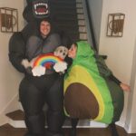 Johanna Braddy Instagram - 🦍 🥑 🌈=🎃 . . . . . . . . #halloween #family