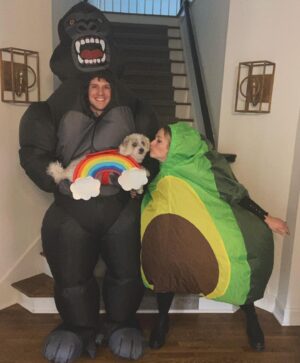 Johanna Braddy Instagram - 🦍 🥑 🌈=🎃
.
.
.
.
.
.
.
.
#halloween #family