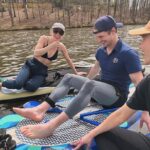 Johanna Braddy Instagram - Taking on the high seas (okay, lake) with @jenniferlholland and instagram-less Freddie 😉 🚣‍♂️🚣🚣‍♀️