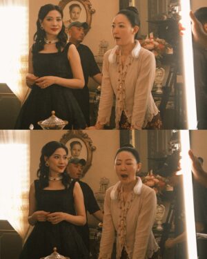 Jojo Goh Instagram - 不要怀疑依然是气质满满的存在。

#lifeonset
#美照很多但这波表情我自己没忍住
#看灯光就知道这是一部很唯美的电视剧
#希望观众不要被迷因图误导
#我们是很认真的制作
#超级愉快的剧组
#才能这样轻松
#冕冕很会拍

@mediacorp.re.dian 
#小娘惹之翡翠山
#EmeraldHill
#MediacorpEmeraldHill 

📸 @elaineang