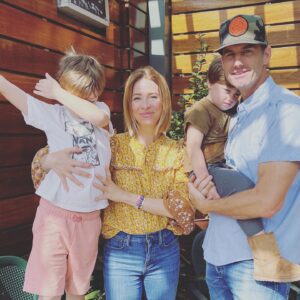 Jolie Jenkins Instagram - Hiding from my family to reflect on just how much my heart has grown since becoming a mother, how much I learn about myself daily on this journey, and how we’re almost out of tequila. And also how I asked Louie please not to dab during the one family photo opportunity we had today and he did it anyway. Happy Mother’s Day to all who mother. It’s a no-joke journey and it brings me to tears daily in every way possible. 💙💙