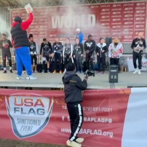Jona Xiao Instagram - 🏆 World Champs @usaflagfb 🌎!

Teamwork makes the dream work along this exciting journey! We tied our first pool play game and our teammates (some we met the morning of for first time) and coaches were patient and supportive as we worked through chemistry. 

Then, we got on the same page by our 2nd pool play game and then after 5 playoff games, we ended up with the championship 🙌 

Shoutout to the amazing returning and new teammates and coaches we are grateful enough to have had. 

MVPs:
💥 Offensive: @tony_gause3 with the 💯 hands and killer routes 

💥 Defense: @owinnin who ran our defense and got everyone on the same page & an incredible team-first player

💥 Overall: @caitlynwong with the game-winning championship touchdown and killer picks and deflections