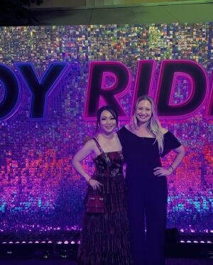 Jona Xiao Instagram - What an amazing, memorable experience at the @joyridemovie premiere & afterparty!  Swipe ⬅️for some fun videos & pics of the star-studded & yummy food-filled evening 🤤 

Joy Ride is one of the funniest movies I’ve seen in a very long time, I was laughing so much that I sometimes missed the next joke that came.  And I cried as well, as the story is also about identity, self discovery, and friendship.  Writer & director @adeleblim is a genius, and the cast is brilliant. 

And shoutout to my awesome  1 @kaylievhart 🤍

Comment below YES if you’re planning on seeing the movie or already saw it!