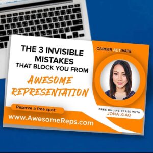 Jona Xiao Instagram - 🚨 Free Webinar!  Link in Bio 🚨 
******Do you LOVE your reps?*****

If you answered “hell yes”, ignore this. 

If you answered, no, sometimes, or ya, sort of… then you need to come to my workshop. 

I adore my reps.  With their help, I booked 4 TV shows in just 5 months including significant roles in THE FLASH, HIGHTOWN, RAYA AND THE LAST DRAGON, 

But things weren’t always rainbows and dragons ;). In fact, my first agency was one of the most well known scam operations in the country. 

While I’m hoping you didn’t fall for a scam like she did, you’re still reading… which means you want better reps. 

Reps who fight for you… 
… who actually get you auditions…
…who feel like a perfect match. 💛

I’m here to say that finding the right reps is totally possible for you and it’s something you deserve. 

The missing link is simply the right approach.

That’s what you’ll learn during this free class.

I’ll share tools from The Insider System. It’s helped me and hundreds of actors to find the right reps, even the ones in a tough category without credits. 

You will leave this free class with: 

💥The 5 Must-Haves to a Stand-Out Email Pitch so can click send knowing reps will be excited to meet you. 

💥The Super Spy Tool You MUST Use So You Know What an Agent Really Thinks of your Submission… even if they never respond.

💥2 Ways to overcome that common excuse “you’re a conflict” and get a meeting anyway.

This class is 100% live and SUPER helpful. 

➡️Grab a free spot, 🔗 in bio