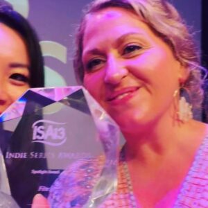 Jona Xiao Instagram - We won the ISA Spotlight Award at the @indieseriesawards!  I’m grateful to have been nominated for best guest performance in a comedy. 

What a truly magical evening and I felt so honored to be amongst such powerful artists and storytellers.  Swipe to see @antneya’s funny & heartwarming speech that illustrates just one example of how TV & movies literally saves lives. 

He was very kind and complimentary of the award acceptance speech I gave and just a wonderfully loving soul. 

And extra thank you @alchemyxkrista for having me as the hilarious Linseed in your funny, relatable, heartwarming @fetetheseries ❤️