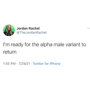 Jordan Rachel Instagram - Hopefully the alpha male variant will come back and wipe out the soyboy variant 🤞🏻 Follow @officialjordanrachel