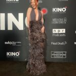Jordan Clark Instagram – Had the most fabulous time with @kinomakesmovies last night. You guys really know how to throw an event on a Wednesday night. Congratulations to all the beautiful shorts films and to the Kino team.

I also want to say thank you to @catherineregehr for the absolutely drop dead gorgeous dress. So happy to be representing a canadian designer ❤️