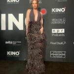 Jordan Clark Instagram – Had the most fabulous time with @kinomakesmovies last night. You guys really know how to throw an event on a Wednesday night. Congratulations to all the beautiful shorts films and to the Kino team.

I also want to say thank you to @catherineregehr for the absolutely drop dead gorgeous dress. So happy to be representing a canadian designer ❤️