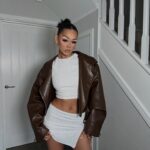 Jordan Lipscombe Instagram – ad | award for the cutest leather outfit & jacket goes to…. @princesspollyboutique 🏆🧸 use code BF30 for 30% off in the Black Friday sale for the next few days only❤️‍🔥