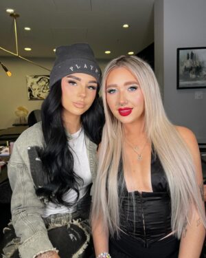 Jordan Lipscombe Instagram - loved glamming you @kaylamalec 👑💎 CHEERIO, uk misses you already x