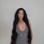 Jordan Lipscombe Instagram - AD | HAIR OF THE SUMMER☀️🔥 @lullabellz_ have launched their longest hair extensions yet! extra af 5 piece natural wavy set, a whole 34" bby! Swipe to see the before, WOW🖤 SHADE: natural black CODE: JORDAN for free next day delivery (T&Cs apply) x