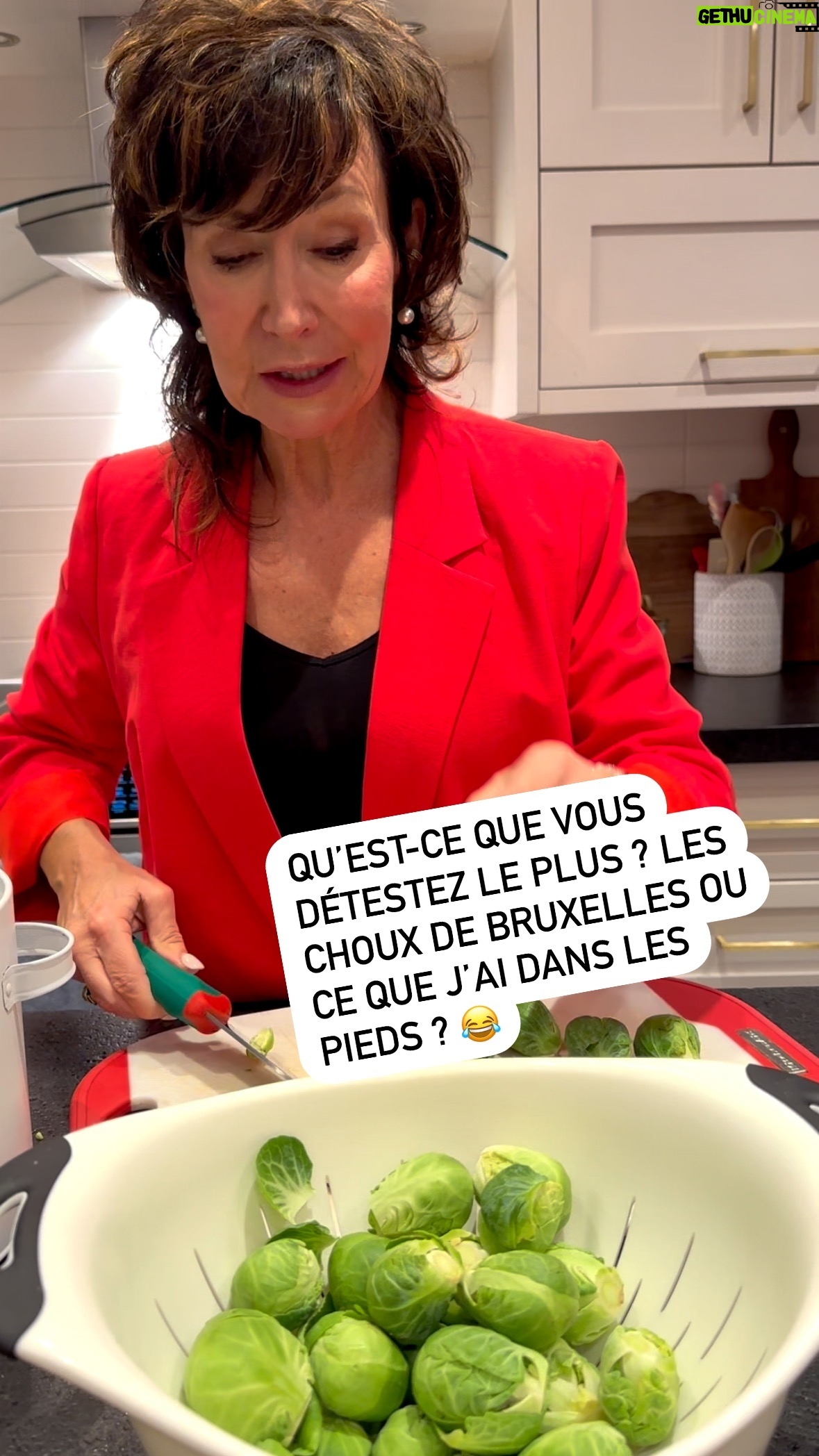 Josée Boudreault - 602 Likes - Qu’est-ce que vous détestez le plus ? Les choux de Bruxelles ou ce que j’ai dans les pieds ? 😂