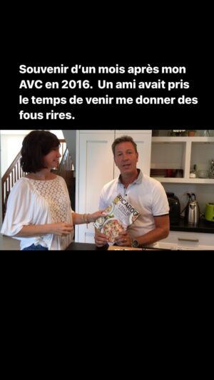 Josée Boudreault Instagram - Souvenir d’un mois après mon AVC en 2016. Mon ami Ricardo était venu me visiter et malgré ma condition il était capable de toujours avoir des fous rires avec moi.  Ce souvenir est gravé dans mon cœur. Quel beau vidéo avec une personne si spéciale. @ricardocuisine