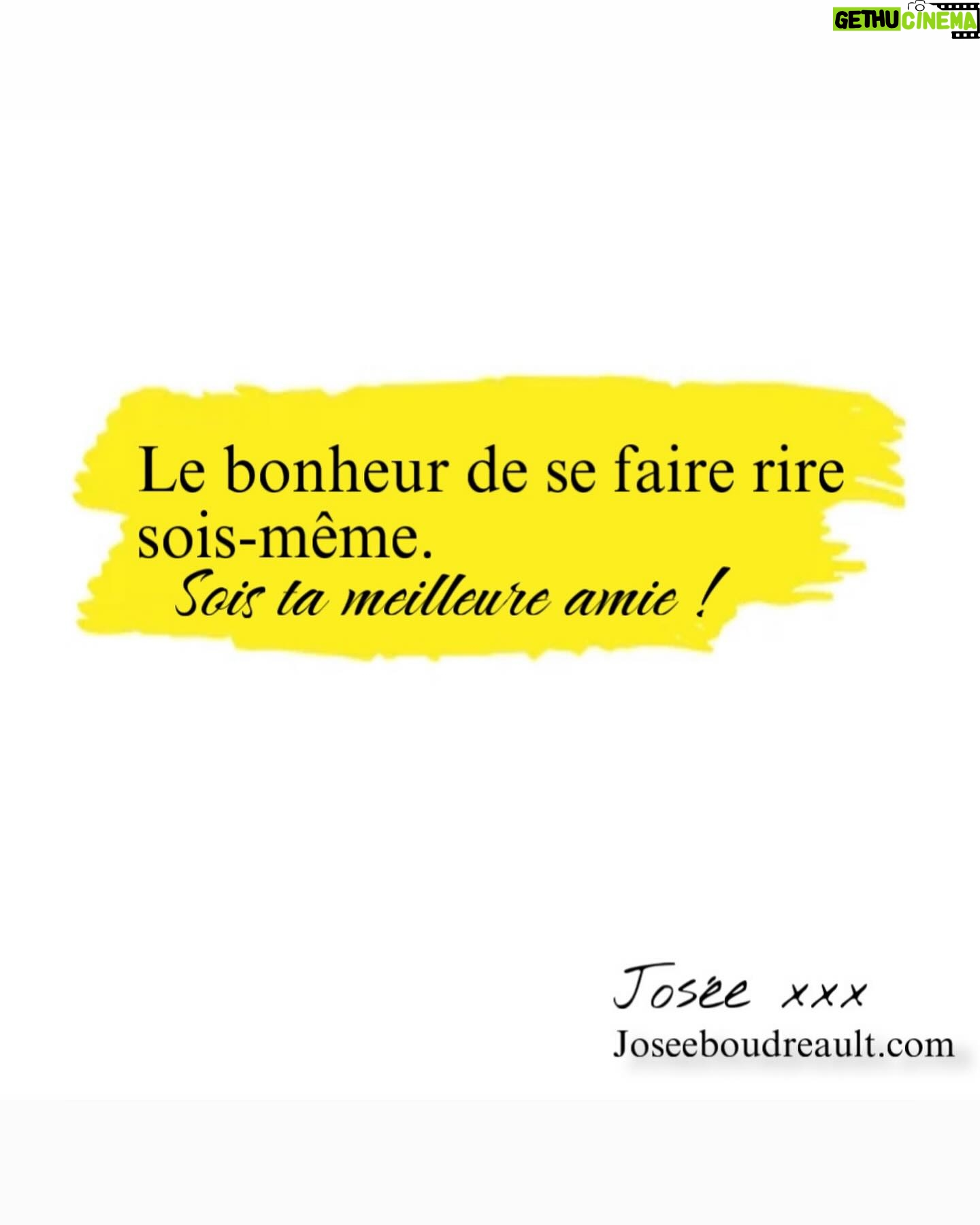 Josée Boudreault - 159 Likes - Être sa meilleure amie. Se trouver drôle. Se faire sourire soi-même.
#soistameilleureamie