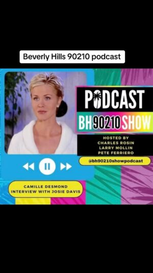Josie Davis Instagram - On the @bh90210showpodcast when I got emotional watching our sad scene from Beverly Hills 90210. It took me back! 
@peterferriero was so sweet to say that we were both good in it, but I was just so stuck on a good Bryan was now watching it after all these years! I feel badly! He was such a good interviewer and so kind. 
@@BRIAN AUSTIN GREENis very good in it. 
##beverlyhills90210##90210##beverlyhills##bh90210