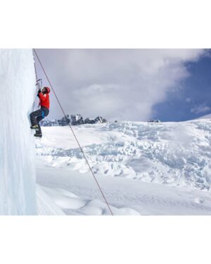 Joy Bryant Instagram - We arrive at a wall of ice and snow rising from the slope. “This is perfect,” @carolinewaregeorge says, before taking me off line. Perfect for what, 
I ask. “Ice climbing.” .
.
What? I’m not doing that!
.
.
As Paul and Nick rig the ropes, Caroline introduces @adavecalledyeti and I to the basics of ice climbing. “It’s all in the wrist,” she says of the axe. “Kick the wall like a soccer ball,” that’s where the crampons come in. .
.
But I wasn’t really getting it. My axes didn’t cut deep enough, my crampons were slipping, and I couldn’t get off the ground. I was over it already.
.
.
Caroline attaches herself to the belay line that will secure her climb and descent on the ice, with Paul as safety on the other end. .
.
She expertly cuts and kicks her way up to the top of the ice formation, and descends with the elegance of a spider on silk. “You’re next,” Paul tells me. What? .
.
“I’m not doing that!” I point to the wall. “I can’t do that! That’s crazy!” .
.
“Sure you can,” he laughs. .
.
Caroline ties the rope to my harness with a figure eight knot, before handing me two axes. “You got this, Joy.” I didn’t believe her one bit, but I went for it anyway. There was no other option; “can’t” is not in these people’s vocabulary.
.
.
To my surprise, I got off the ground… and kept going.
.
.
With Caroline coaching from below (“Push your hips into the ice before you swing!”) I danced my way up the wall. 
Push, swing, kick, kick! Push, swing, kick, kick!
.
.
As I made my way, all that mattered was the ice in front of me, and the path ahead. And I felt the great pleasure of doing what I’m supposed to be doing, the way I’m supposed to do it.
.
.
Flow on ice. And I never looked down. .
#LiveYourAdventure #EddieBauer
#NewZealand #FranzJosefGlacier 📸 @eliza_earle 
@eddiebauer
@newzeal2015
@ihprteam
#EBPartner