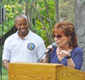 Joy Behar Instagram - Accepting the honor with Eric Adams, the President of the Borough of Brooklyn.