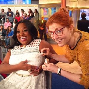 Joy Behar Instagram - Ashley using white out to cover a mark on @sherrieshepherd's dress... We're a full service show!