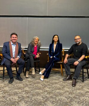 Juana Burga Instagram - Full circle moment, over five years after my first talk at Harvard University, this time i got to speak about my PERU book!  Joined by great friends that helped me realise the project, @natalia_sobrevilla @juanaburga  @dusty__lachowicz , we have Professor @ameriqo to thank for hosting us for this very special moment. We discussed the concept of Indigenous Futurisms and how our past informs and enriches our present.  Mirroring my independent studies of pre Columbian Inca civilizations as well as Inca, Civil war period and beyond.  Also, thank you to the General Council of Peru in Boston for helping make this happen and Minister Stella Chirinos for your kind words and attendance.  Our hearts full with pride to see not one but two important Peruvian artworks in display at the prestigious Harvard Art Museums, Saint Rose of Lima, first saint of the Americas and Mama Ocllo, our first Inca queen.  Harvard valuing the importance of art, they are leaders in the acknowledgment that if a society doesn't help the arts, it hinders becoming a culture.  Huge congratulations for Juana for her new film “La Piel mas Temida” being the #1 film in Peru today!

Vamos PERU!!! 

//