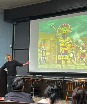 Juana Burga Instagram - Full circle moment, over five years after my first talk at Harvard University, this time i got to speak about my PERU book!  Joined by great friends that helped me realise the project, @natalia_sobrevilla @juanaburga  @dusty__lachowicz , we have Professor @ameriqo to thank for hosting us for this very special moment. We discussed the concept of Indigenous Futurisms and how our past informs and enriches our present.  Mirroring my independent studies of pre Columbian Inca civilizations as well as Inca, Civil war period and beyond.  Also, thank you to the General Council of Peru in Boston for helping make this happen and Minister Stella Chirinos for your kind words and attendance.  Our hearts full with pride to see not one but two important Peruvian artworks in display at the prestigious Harvard Art Museums, Saint Rose of Lima, first saint of the Americas and Mama Ocllo, our first Inca queen.  Harvard valuing the importance of art, they are leaders in the acknowledgment that if a society doesn't help the arts, it hinders becoming a culture.  Huge congratulations for Juana for her new film “La Piel mas Temida” being the #1 film in Peru today!

Vamos PERU!!! 

//