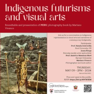 Juana Burga Instagram - With great delight we announce a panel conversation taking place at Harvard University on Indigenous representation in the visual arts and narratives of contemporary Indigeneity, focusing on PERU the book.
We will discuss our meaning of Indigenous Futurisms.  With the reconciliation and understanding of our past, would it lead to a brighter and more informed future?

If you are in Boston on May 9th, please come along!! 
Link in bio.

🇵🇪🇵🇪🇵🇪🇵🇪🇵🇪🇵🇪🇵🇪🇵🇪

Con gran placer anunciamos un panel de conversación que tendrá lugar en la Universidad de Harvard sobre la representación indígena en las artes visuales y narrativas de la indigeneidad contemporánea, centrándonos en PERÚ el libro.
Discutiremos nuestro significado de los futurismos indígenas. Con la reconciliación y la comprensión de nuestro pasado, ¿conduciría a un futuro más brillante y más informado?

¡Si estás en Boston el 9 de mayo, por favor ven!
Enlace en biografía.

🇵🇪🇵🇪🇵🇪🇵🇪🇵🇪🇵🇪🇵🇪🇵🇪🇵🇪🇵🇪🇵🇪🇵🇪