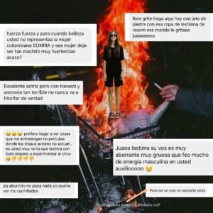 Juana del Río Instagram - He estado bastante ausente los últimos días. No sólo de Instagram. 

Desde que hice la audición para esta película, sabía en lo que me metía. Hablar de un caso tan reciente, tan infame y aún no resuelto iba a despertar reacciones extremas. Al haber tenido tanta atención mediática y haber despertado tanta indignación, todos nos sentimos dueños de esta historia. Todos creemos conocer la verdad. Todos queremos tener la razón.

Entendí que estaba tomando un riesgo pero entendí también por qué me escogieron. Rebeca era un personaje distinto a todo lo que había hecho antes, y al mismo tiempo muy cercano a mí. Por esa razón, decidimos como equipo tomar opciones inusuales en relación a la construcción de este personaje. 

Rebeca es extraña. Sí. Es pesada, particular, atípica. Es un personaje en duelo. Es el recordatorio de esta tragedia. Se siente diferente. Siente que no es suficiente y nunca lo será. Que la vida es incómoda y que es mejor hacerse pequeño y no moverse mucho para no hacer el ridículo. Que así quiera, no puede dejar de ser quien es. Y que todo lo que ha luchado por construir, no es más que un chiste para los demás. Y ya no hay nada que hacer, ellos ya ganaron.

Es ahí donde los músculos se paralizan, donde el pecho duele, donde la vida se mueve a la cadencia de un funeral, donde las pequeñas acciones y las tareas diminutas se vuelven retos inmensos. Es difícil sostener una conversación, es difícil hablar fuerte, es difícil sonreír, es difícil dejar de juzgarse y es imposible no vivir en un estado estoico, controlado, preciso. 

Eso es Rebeca y eso soy yo también. 

A los insultos ya estoy acostumbrada. Y trato de tomarlos con humor. Hago fotos y dibujos burlándome de mí misma. Soy la primera en ofenderme para impedir que lo hagan los demás. Pero con el tiempo aprendí que todo lo que me avergonzaba era mi mejor arma. Sin mirar a los lados, tenía que asumir quien era, aceptar lo que me hacía diferente y usarlo a mi favor. 

(continúa en el primer comentario)