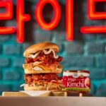 Judy Joo Instagram - New flavors alert! Jongga Kimchi fried rice, Jongga Kimchi mac 'n' cheese noodles, AND the K-Stack Chicken Burger with a Jongga Kimchi twist! 🍜🍚🍔 Block out your diaries from today until the 14th Oct and make your way to Seoul Bird Canary Wharf - you won't want to miss this! #kimchified #JonggaKimchi #No1Kimchi #Jongga #flavourverse @jongga_global @seoulbirduk #korea #korean #kimchi