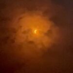 Judy Joo Instagram - Solar eclipse of the heart! ❤️ from NYC… not totality, but still tres cool to see. #eclipse #newyork #solareclipse