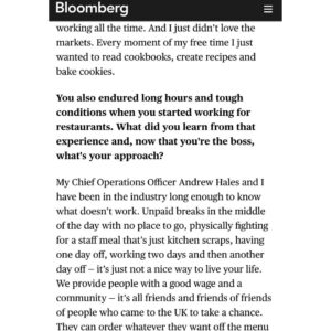 Judy Joo Instagram - Absolutely thrilled to be featured by Bloomberg, sharing my journey from Morgan Stanley's trading floor up till now. My transition hasn't been easy but it's a testament that it's never too late to chase your dreams. ✨

Swipe left to read the full article and share your thoughts. Remember, it only takes one step to start a new chapter.
•
•
•
•
#chef #chefs #cook #cooking #cheflife #chefsofinstagram #foodart #foodblog #foodculture #ChefLife #CareerChange #JudyJoo #NeverGiveUp