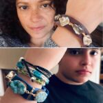 Judy Reyes Instagram - How much do I love the bracelets we just bought from my girl Maria Kaim via my beloved friend and colleague @lunalaurenvelez Check out her 100 percent hand made leather designs at @giadanedesigns ✊🏽♥️👑