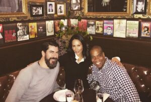 Jules Wainstein Instagram - When Jules met Brian... #switchbladeentertainment @switchbladebrian @seanreives 💋🤘