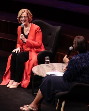 Julia Gillard Instagram - 🎙️A new podcast episode is out!🎙️ 

In this special episode, I’ll take you inside my recent @sydwritersfest event at the beautiful Sydney Town Hall.

I sat down with my friend Indira Naidoo to discuss what is now known as the Misogyny Speech.

We talk about the speech’s origins and the way forward for gender equality and women in leadership.

🎧Listen at the link in bio 

The event was recorded live for the ABC’s Compass program, which you can watch on ABC iview https://iview.abc.net.au/show/compass

 📸 Jacquie Manning