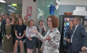 Julia Gillard Instagram - It is with many and mixed emotions that I announce I will be stepping down as Chair of @beyondblueofficial at the end of this year.
 
I first joined Beyond Blue as a Board Director almost 9 years ago, before becoming Chair in 2017.
 
Since its creation in 2000, Beyond Blue has been a trusted source for mental health information and support in Australia, and it’s been a true privilege to help ensure that continued.
 
During my 7 years as Chair, the organisation has continually adapted to the changing world around it and met an ever increasing demand, particularly during the Covid pandemic which created a seismic shift in the way we lived. 
 
Beyond Blue has evolved and grown its free, 24/7 mental health supports and services, and this year we launched Strategy 2023 , which can be described in three simple words: Earlier. Easier. Together.
 
The strategy, along with Beyond Blue’s new partnership with Lifeline, will allow the organisation to focus on prevention and earlier intervention. Supporting people before mental health issues arise or they reach crisis. 
 
It’s been a thorough pleasure to work with the wonderful and supportive team at Beyond Blue, led superbly by CEO Georgie Harman. 
 
The difficult decision to step down is made somewhat easier by knowing I am passing the baton onto a fantastic successor.
 
From 2024, Beyond Blue’s Chair will be Sam Mostyn, a highly respected businesswoman and advocate for a multitude of issues including climate change and gender equity.
 
I’m pleased to be remaining at Beyond Blue as a Patron.