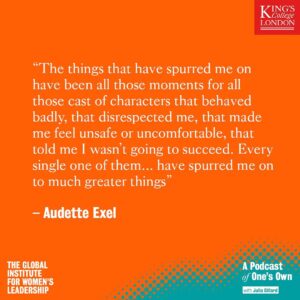 Julia Gillard Instagram - ICYMI my podcast with Audette Exel is out and it’s a fascinating and inspiring conversation.

Audette is a trailblazer who certainly doesn’t fit neatly into any box. A former skydiver with a love of Leonard Cohen, Audette combines the high-flying world of high finance and global humanitarian work, and has a profound impact on hundreds of thousands of people living in poverty around the world.

We talk about the Adara Group, founded by Audette, and Adara’s development arm helping women and children in extreme poverty in some of the most remote parts of the globe. This important work is funded by two corporations, also founded by Audette, that provide services to the corporate and financial world.
Listen to this episode and all others here/via link in my bio.

Listen to this episode and all others via link in my bio.

@adaragroup