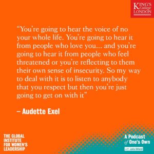 Julia Gillard Instagram - ICYMI my podcast with Audette Exel is out and it’s a fascinating and inspiring conversation.

Audette is a trailblazer who certainly doesn’t fit neatly into any box. A former skydiver with a love of Leonard Cohen, Audette combines the high-flying world of high finance and global humanitarian work, and has a profound impact on hundreds of thousands of people living in poverty around the world.

We talk about the Adara Group, founded by Audette, and Adara’s development arm helping women and children in extreme poverty in some of the most remote parts of the globe. This important work is funded by two corporations, also founded by Audette, that provide services to the corporate and financial world.
Listen to this episode and all others here/via link in my bio.

Listen to this episode and all others via link in my bio.

@adaragroup