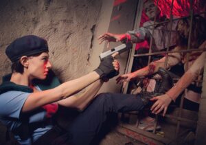 Julia Voth Instagram - You miss 100% of the shots you don’t take #Wednesdaymotivation  #zombieslayer #jillception #residentevil #jillvalentine #jillvalentinecosplay photo by @flipcassidy