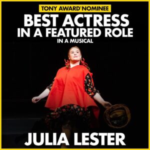 Julia Lester Instagram - wtf do I even say about thissssss❤️❤️❤️❤️❤️❤️❤️❤️❤️❤️ I’m a Tony nominee and that’s actually a made up sentence ???? idk how to be vulnerable online but I haven’t stopped crying and I’m immensely grateful to the New York theatre community for welcoming me with open arms and cheering me on💃 thank you thank you THANK YOU