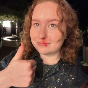 Julia Lester Instagram - One week since the release of #PromDatesHulu 🎉 it’s been so special hearing how much you all have loved this movie. Thank you for the all of the messages and posts and fan edits of my girl Hannah. I loved getting to play her🖤 If you haven’t caught it yet, I hope this movie makes you laugh and cheer and reminds you to tell your besties you love them even if they annoy u and maybe keep secrets from u sometimes maybe !!!!! shoutout to the silliest 6 weeks in Syracuse. I can’t believe I got to be covered in blood and vomit for most of them 🫶🫶🫶