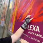 Julia Lester Instagram - visited my face on 5th ave🤡🌈 thank you again to @alexameadeart for the coolest mem, and to @rubyjune for the pics and laughs🩷