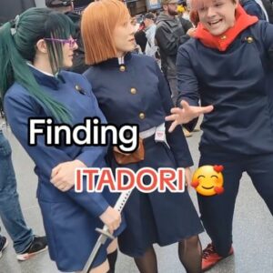 Julia Maggio Instagram - Itadori is still hiding to this day 🤣 
.
.
Itadori: @wholewheatpeet
Nobara: @stellachuuuuu
Maki: @juliastunts
📸: @lloydsfault 
.
.
#anime #cosplay #jujutsukaisen #jjk #itadoriyuuji #nobaraxmaki #maki #nobara #itadori #jujutsukaisenanime