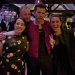 Julia Quinn Instagram - I get my photo taken with Luke and his mum every premiere… Sometimes we get photobombed.